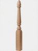  R-4811 48" Reeded Pin Top Ohio Starting Newel Post - Beech