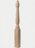  R-4811 48" Reeded Pin Top Ohio Starting Newel Post - Soft Maple