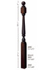 4842 60" Ball Top Ohio Starting Newel Post Dimensional Information