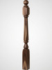 F-4842 60" Fluted Ball Top Ohio Starting Newel Post - Walnut