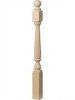 R-4840 48" Reeded Ball Top Ohio Starting Newel Post - Poplar