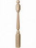 R-4840 48" Reeded Ball Top Ohio Starting Newel Post - Ash