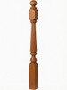 R-4840 48" Reeded Ball Top Ohio Starting Newel Post - American Cherry