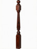 R-4840 48" Reeded Ball Top Ohio Starting Newel Post - Mahogany