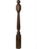 R-4840 48" Reeded Ball Top Ohio Starting Newel Post - Walnut