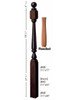 R-4842 60" Reeded Ball Top Ohio Starting Newel Post - Dimensional Information