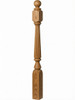 R-4842 60" Reeded Ball Top Ohio Starting Newel Post - White Oak
