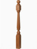 R-4842 60" Reeded Ball Top Ohio Starting Newel Post - Alder