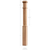 F4090-RP Raised Panel 55" Box Newel Post