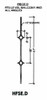 Seville HFSE.D piece D double star iron stair baluster