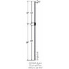 9032HF Single Ball with Hammered Face Baluster Dimensional Information