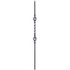 SP-9004TB Satin Black Double Basket Tubular Steel Baluster