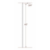 T-33 Plain Edge Hammered Baluster Dimensional Information