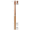 SP-4043A Red Oak Colonial Starting Newel Post Dimensional Information