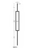 9089CS Rectangle Contemporary Baluster Dimensional Information