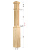 C-4091-RP Raised Panel Traditional Box Newel Dimensional Information