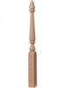 F-4811 48" Fluted Pin Top Ohio Starting Newel Post - Red Oak