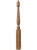 F-4811 48" Fluted Pin Top Ohio Starting Newel Post - Hickory