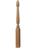 F-4811 48" Fluted Pin Top Ohio Starting Newel Post - White Oak