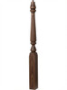 F-4811 48" Fluted Pin Top Ohio Starting Newel Post - Walnut