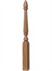 F-4815 60" Fluted Pin Top Ohio Landing Newel Post - Red Oak