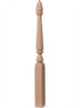 F-4815 60" Fluted Pin Top Ohio Landing Newel Post - Beech