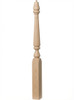 F-4815 60" Fluted Pin Top Ohio Landing Newel Post - Birch