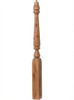 F-4815 60" Fluted Pin Top Ohio Landing Newel Post - Knotty Alder
