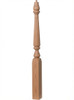 F-4815 60" Fluted Pin Top Ohio Landing Newel Post - Alder