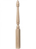 F-4815 60" Fluted Pin Top Ohio Landing Newel Post - Hard Maple