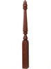 F-4815 60" Fluted Pin Top Ohio Landing Newel Post - Mahogany