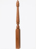 F-4815 60" Fluted Pin Top Ohio Landing Newel Post - American Cherry