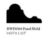 8560 Hardwood Panel Molding, 0.625" x 1.125"
