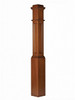 AFP-4091 Actual Flat Pox Newel Post, Mahogany