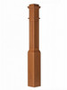 AFP-4091 Actual Flat Panel Box Newel Post, American Cherry