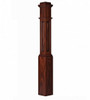 ARP-4091 Actual Raised Panel Box Newel Post, Brazilian Cherry