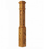 ARP-4091 Actual Raised Panel Box Newel Post, Hickory