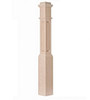 ARP-4091 Actual Raised Panel Box Newel Post, Soft Maple