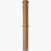 AFP-4375 Actual Flat Panel Box Newel Post, Beech