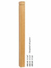 4502 3-1/4" S4S Newel Post with Chamfered Top and Grooves