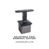 Adjustable Square Post Handrail Support, Satin Black