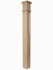  MFP-4375 Actual Flat Panel Mission-Style Box Newel Post, Birch