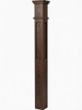  MFP-4375 Actual Flat Panel Mission-Style Box Newel Post, Walnut