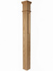 MFP-4375 Actual Flat Panel Mission-Style Box Newel Post White Oak