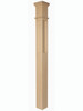 MFP-4375 Actual Flat Panel Mission-Style Box Newel Post Beech