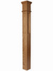 MFP-4375 Actual Flat Panel Mission-Style Box Newel Post Ash