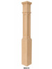MFP-4091 Actual Flat Panel Mission-Style Box Newel Post, Beech