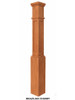 MFP-4091 Actual Flat Panel Mission-Style Box Newel Post, Brazilian Cherry