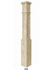 MFP-4091 Actual Flat Panel Mission-Style Box Newel Post, Ash