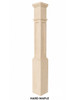 MFP-4091 Actual Flat Panel Mission-Style Box Newel Post, Hard Maple